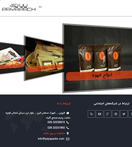 طراحی وب سایت شرکت پایاپک قزوین